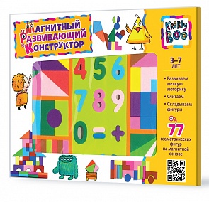 Конструктор магнитный развивающий, 77 деталей	(Kribly Boo, 47070)